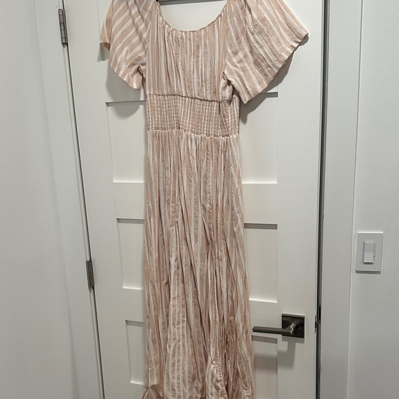 Anthropologie Blush Striped Maxi Dress - Picture 4 of 4